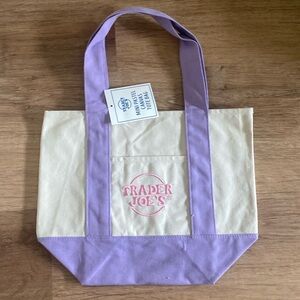 NWT Trader Joe’s mini pastel tote bag